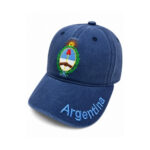 Gorra Argentina de Jean Color Azul, Diseño Escudo Nacional Argentino - Imagen 4