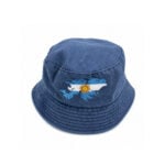 Gorro Piluso de Jean Color Azul, Diseño Malvinas Argentinas - Imagen 3