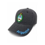 Gorra Argentina de Jean Color Gris, Diseño Escudo Nacional Argentino