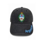Gorra Argentina de Jean Color Gris, Diseño Escudo Nacional Argentino - Imagen 2