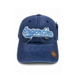 Gorra Argentina de Jean Color Azul, Bordado Sol de Mayo en Visera - Imagen 4