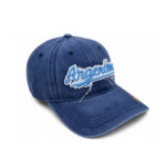 Gorra Argentina de Jean Color Azul, Bordado Sol de Mayo en Visera - Imagen 2