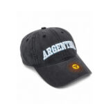 Gorra Argentina de Jean Color Gris, Bordado Sol de Mayo en Visera - Imagen 5