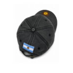 Gorra Argentina de Jean Color Gris, Bordado Sol de Mayo en Visera - Imagen 2