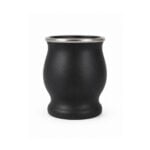 Mate Copita Acero Inoxidable Termico - Color Negro (9x7cm aprox)