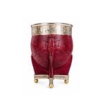 Mate Imperial Calabaza, Cuero Tallado con Base Bolitas (Color Marron) (12x9cm aprox) - Imagen 7