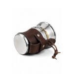 Mate Iron Doble Capa de Acero, Cuero Estribo- Color Marron (10x9cm aprox) - Imagen 2