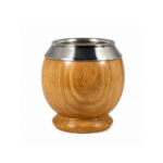 Mate Torpedo Liso Acero Algarrobo (10x7cm aprox)