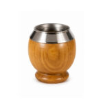 Mate Torpedo Liso Acero Algarrobo (10x7cm aprox) - Imagen 2