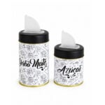 Set Latas Azucarera Y Yerbera Ilustradas - Color Blanco - Imagen 5