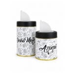 Set Latas Azucarera Y Yerbera Ilustradas - Color Blanco - Imagen 4