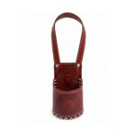 Porta Mate de Cuero, Diseño Sol Argentino - Color Marron
