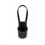 Porta Mate de Cuero, Diseño Sol Argentino - Color Negro - Imagen 4
