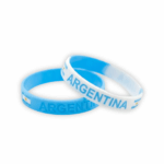 Pulsera Silicona Argentina Celeste y Blanco Bandera