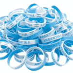 Pulsera Silicona Argentina Celeste y Blanco Bandera - Imagen 2