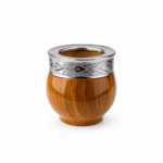 Mate Imperial Algarrobo con Guarda de Acero, Laqueado Brilloso (10x9cm aprox.) - Imagen 4