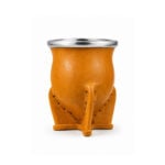 Mate Camionero Interior de Calabaza, Color Suela (12x10cm aprox.) + Bombilla de Regalo - Imagen 5