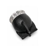 Mate Imperial Calabaza Cuero Croco - Color Negro (10x10cm aprox) - Imagen 3