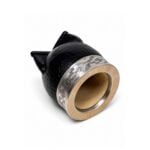 Mate Imperial Calabaza Cuero Croco - Color Negro (10x10cm aprox) - Imagen 2
