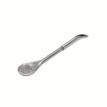 Bombilla Pico De Loro Acero Inoxidable Caño Trenzado (Cincelado) (17cm) - Imagen 4