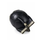 Mate Torpedo Virola Cincelada Cuero Diseño Pelota con Base - Color Negro (14x7cm aprox) - Imagen 3