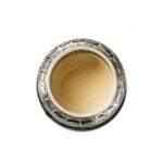 Mate Torpedo Virola Cincelada Cuero Diseño Pelota con Base - Color Negro (14x7cm aprox) - Imagen 5