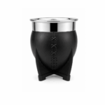 Mate Imperial Interior PVC Color Negro Liso + Bombilla Acero Inoxidable Pico De Loro (12x10 cm) - Imagen 4