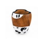Mate Ranchero Artesanal Animal Print Blanco y Negro (10x8cm aprox) - Imagen 3