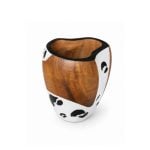 Mate Ranchero Artesanal Animal Print Blanco y Negro (10x8cm aprox) - Imagen 2