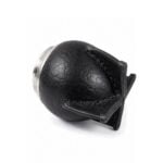 Mate Torpedo Virola cincelada Cuero Croco - Color Negro (12x6cm aprox) - Imagen 3