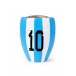 Mate Ranchero, Pintado Artesanal, Diseño Bandera Argentina y 10 (10x7cm aprox) - Imagen 7