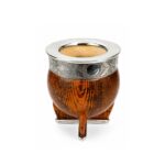Mate Imperial Guarda Y Virola De Alpaca, Interior Calabaza Color Amaderado - Imagen 2